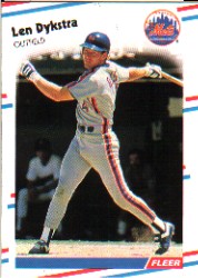 1988 Fleer Baseball Cards      133     Len Dykstra